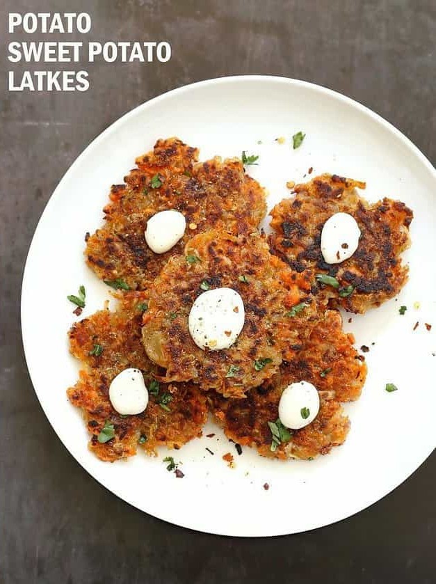 Potato Sweet Potato Latkes