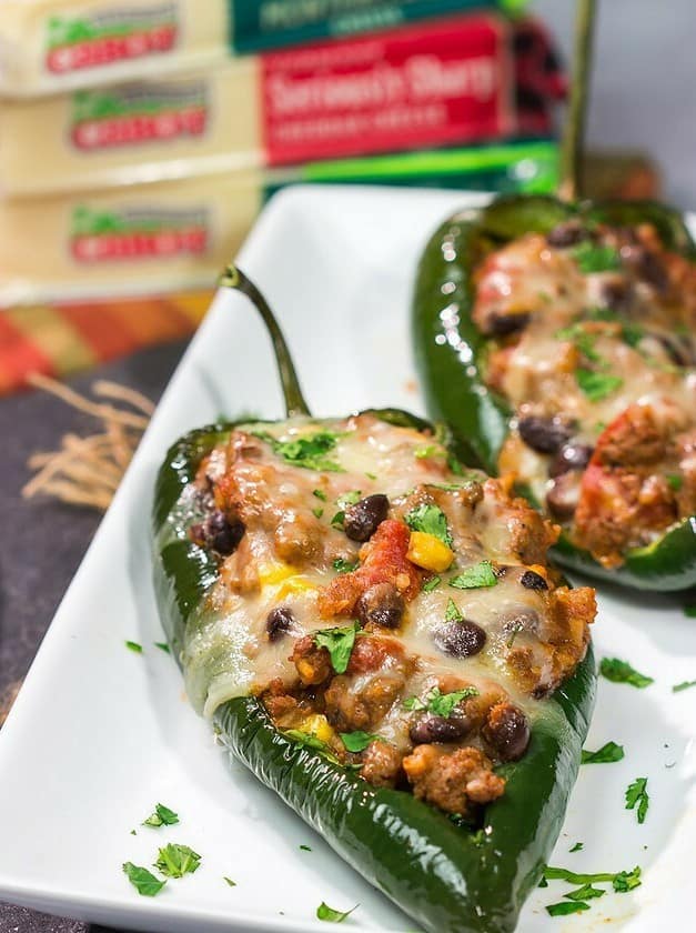 Cheesy Stuffed Poblano Peppers