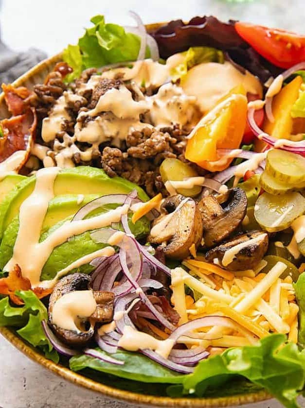 Loaded Burger in a Bowl