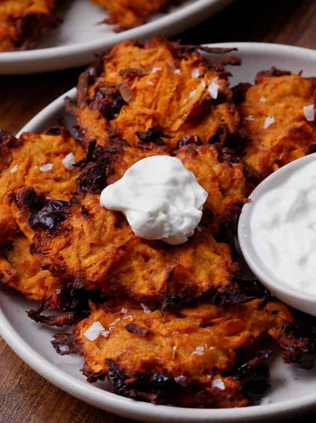 Air Fryer Sweet Potato Latkes