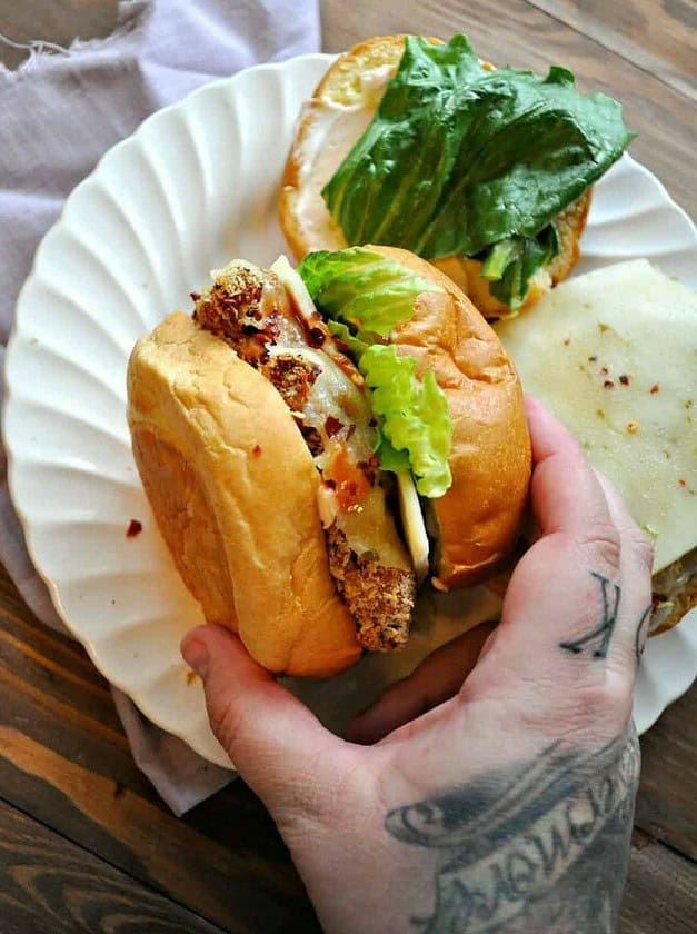 Vegan Spicy "Chicken" Sandwiches