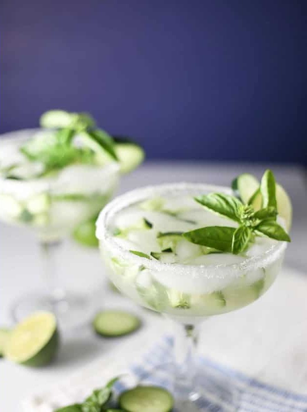 Cucumber Basil Margaritas