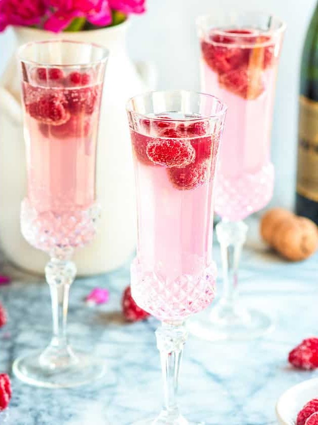 Sparkling Raspberry Lemon Mimosas