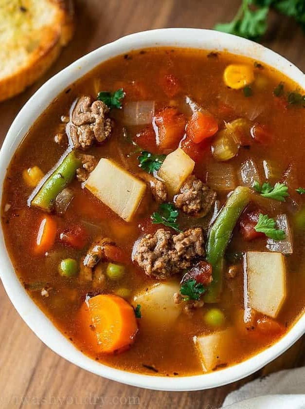 Quick Vegetable Ground Beef Soup