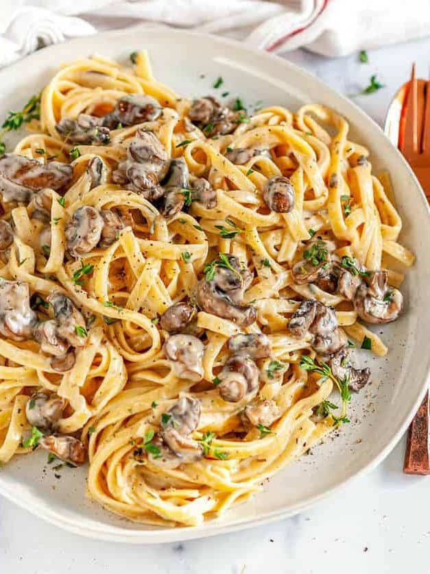 Date Night Mushroom Fettuccine Alfredo