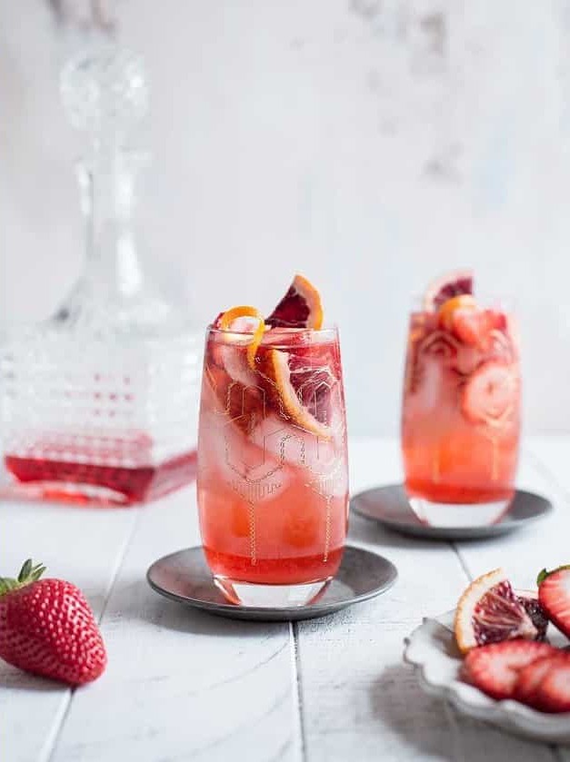 Strawberry Campari Gin Spritz