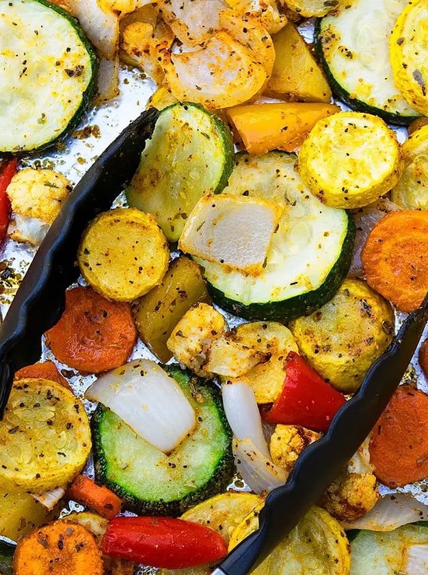 One Pan Oven Roasted Vegetables