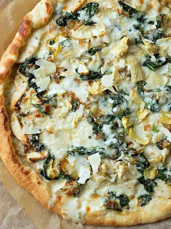 Spinach Artichoke Pizza