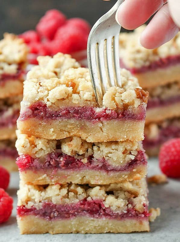 Paleo Raspberry Crumb Bars