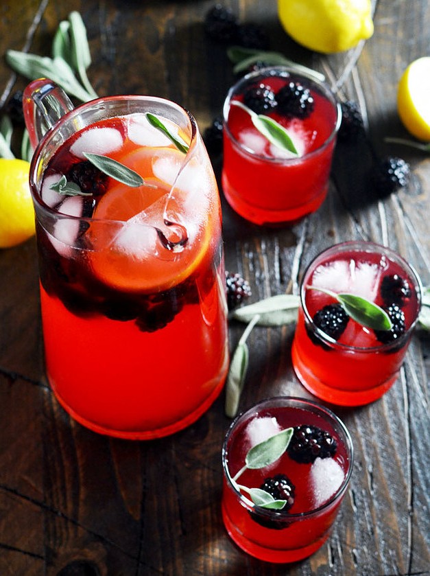 Boozy Blackberry Sage Lemonade