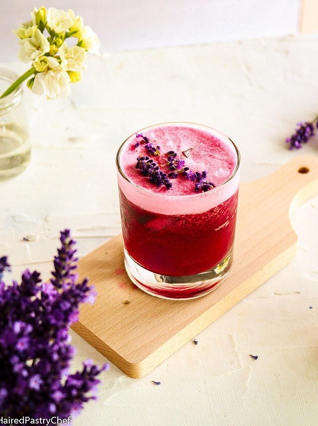 Blackberry Lavender Gin Sour Cocktail