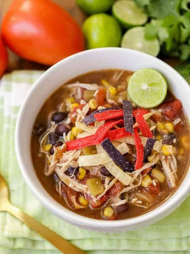 Healthy Chicken Tortilla Soup