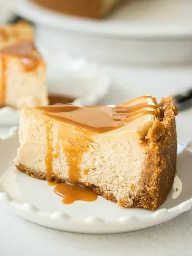 Baked Salted Caramel Cheesecake