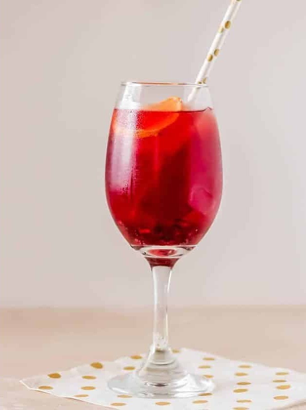 Tequila Cocktail With Blood Orange and Pomegranate