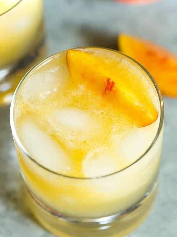 Ginger Peach Vodka Cocktail