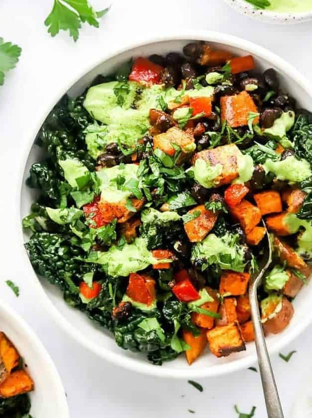 Sweet Potato Buddha Bowl with Black Beans