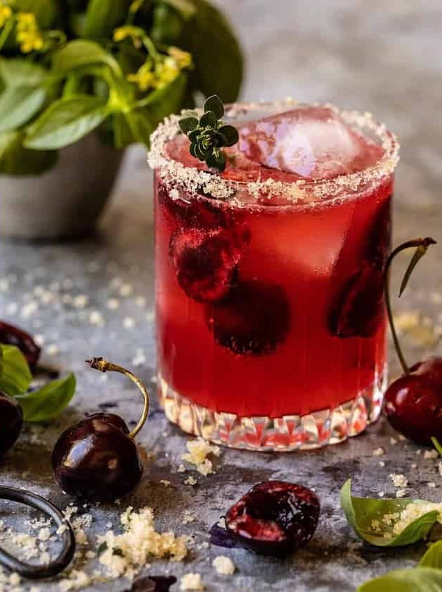 Garden Cherry Bourbon Smash