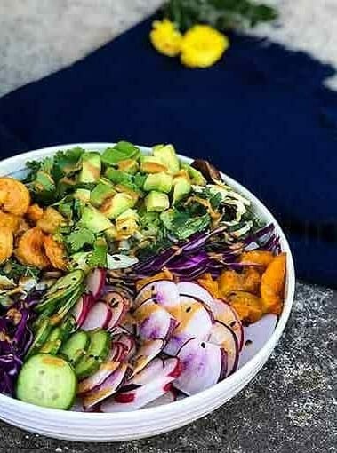 Buddha Bowl with Shrimp and Butternut Squash