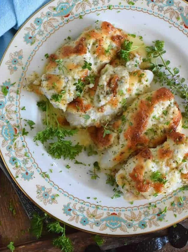 Garlic Herb Baked Cod Fish