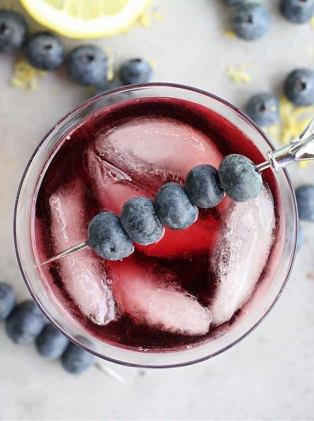 Call Me an Uber Blueberry Vodka Wine Cocktail