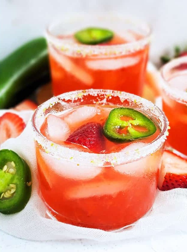 Spicy Strawberry Jalapeño Margarita