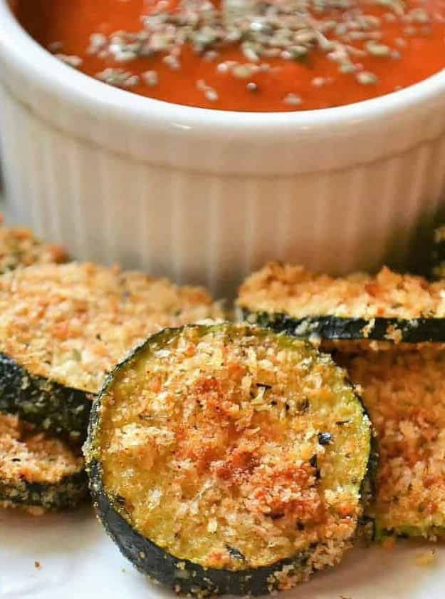 Crispy Oven Fried Zucchini Chips