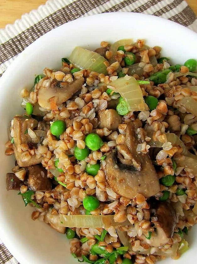 Buckwheat Kasha with Mushrooms and Onions