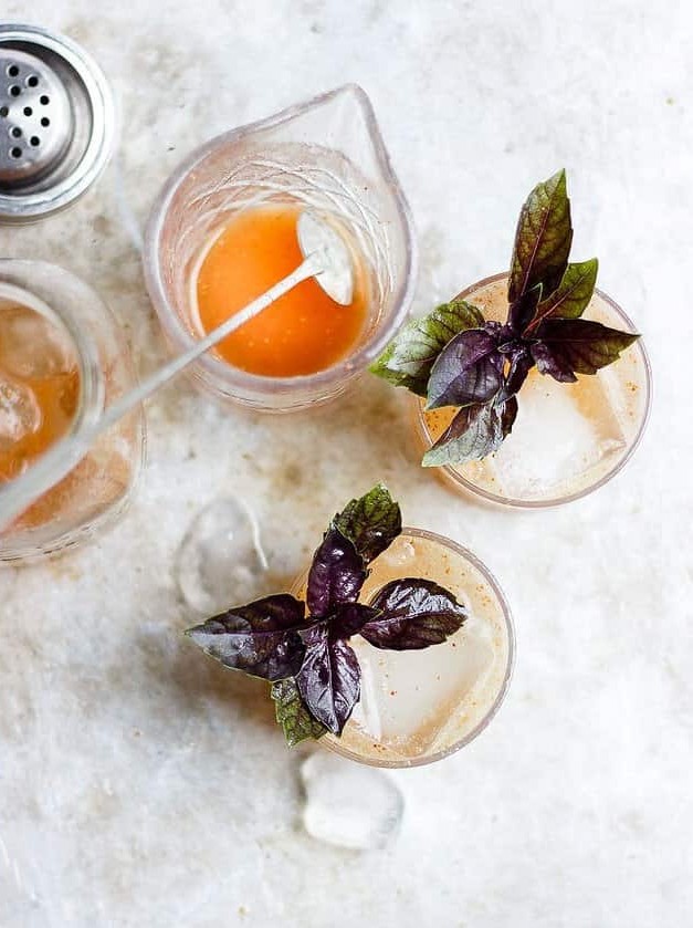 Basil Fig Vodka Smash With Honey