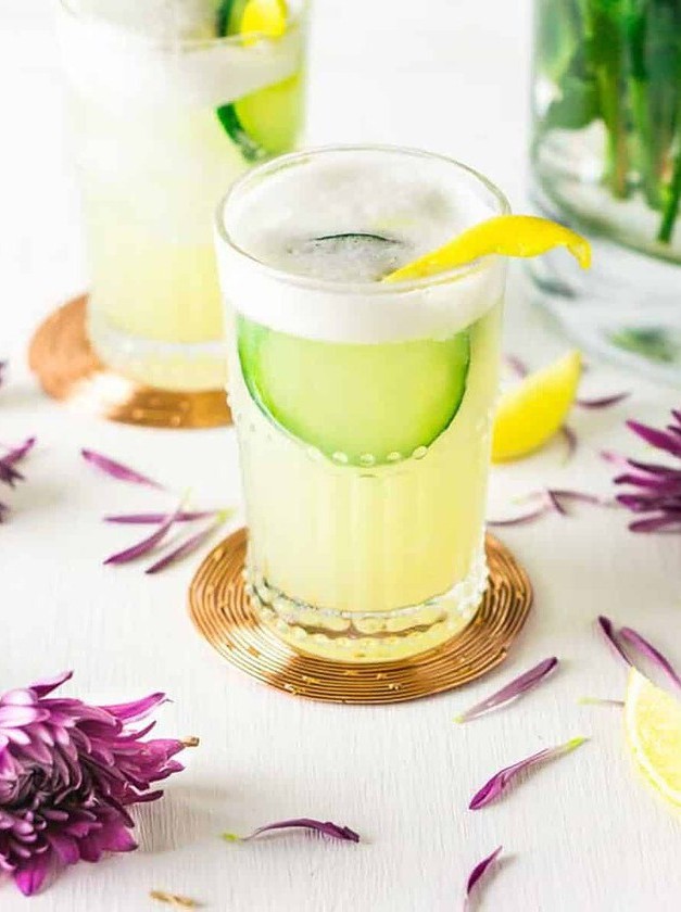 Cucumber-Lavender Gin Fizz