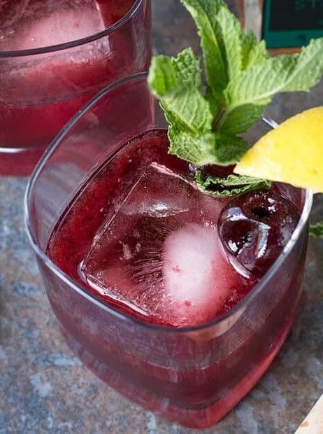 Cherry Whiskey Smash