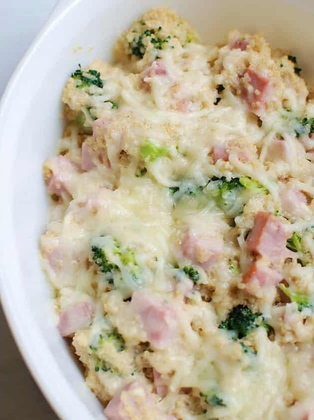 Cheesy Leftover Ham Casserole