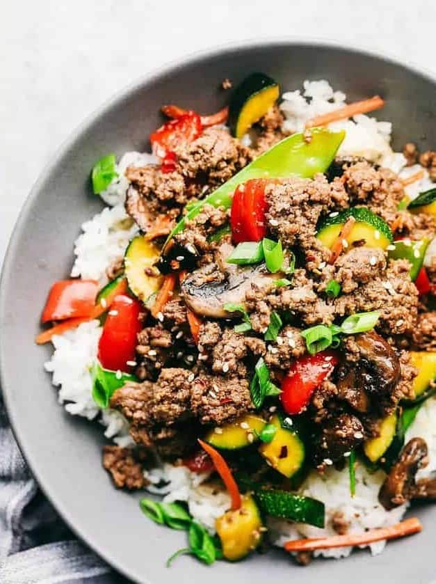 Korean Ground Beef Stir Fry