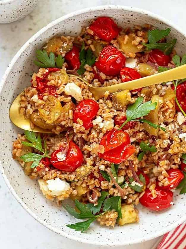 Roasted Vegetable Farro Bowl