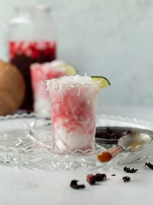 Creamy Coconut Hibiscus Rum Cooler