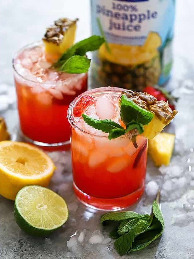 Strawberry Pineapple Margaritas