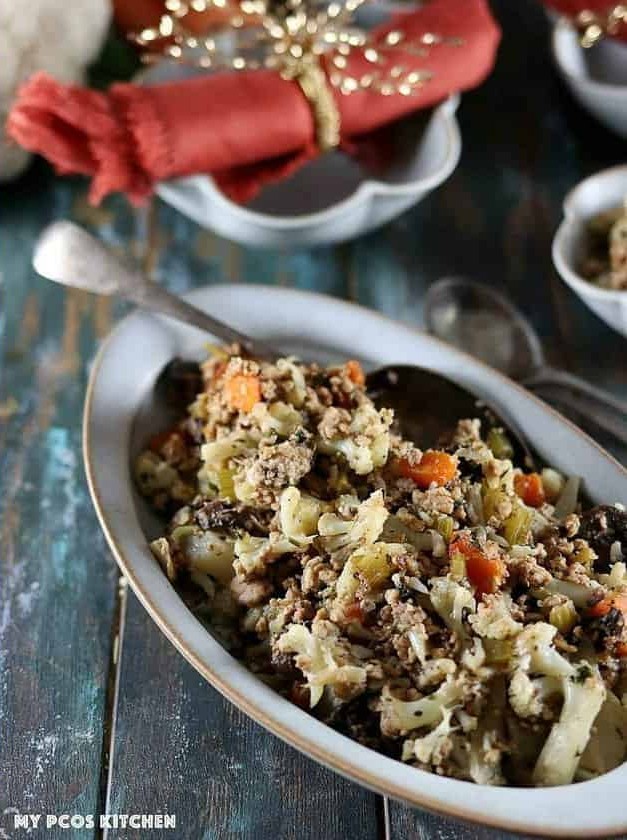 Low Carb Keto Cauliflower Stuffing