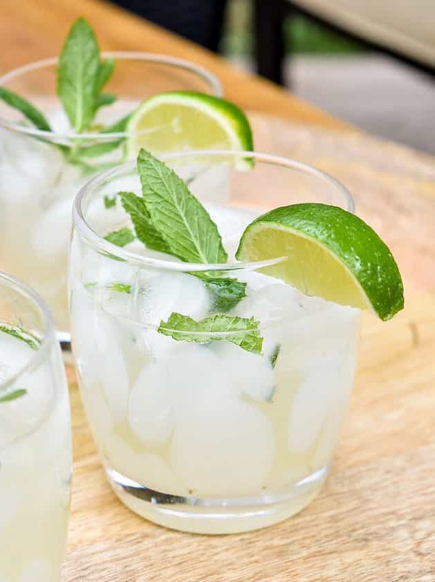 Lime and Mint Tequila Spritzer