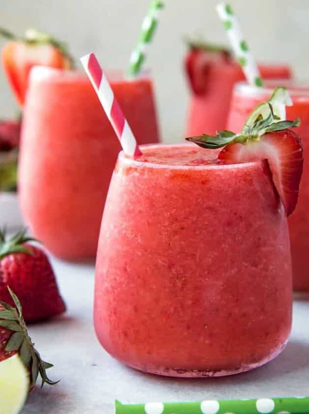 Strawberry & Lime Moscato Wine Slushie