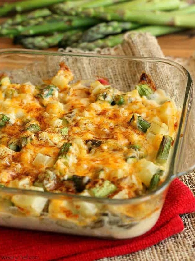 Cheesy Asparagus and Potato Casserole