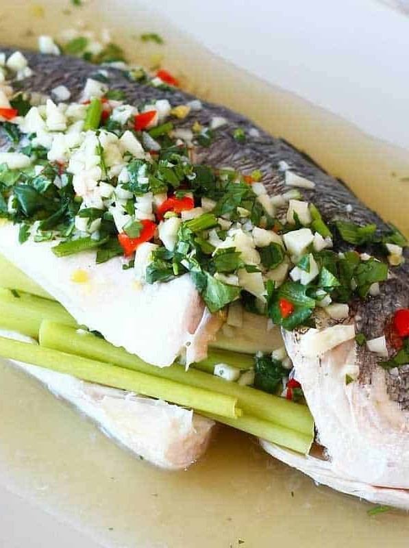 Thai Steamed Fish with Lime and Garlic