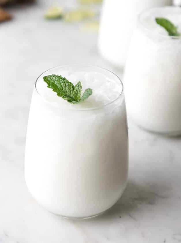 Coconut Milk Rum Julep With Fresh Mint