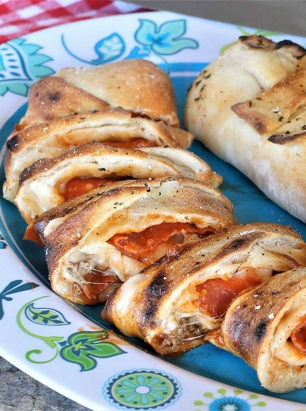 Pizza Oven Sausage and Pepperoni Stromboli