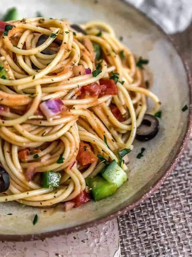 Healthy Italian Spaghetti Salad