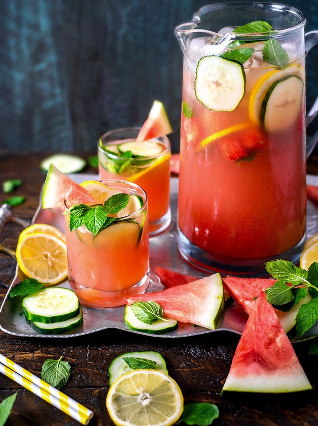 Boozy Watermelon Mint Lemonade