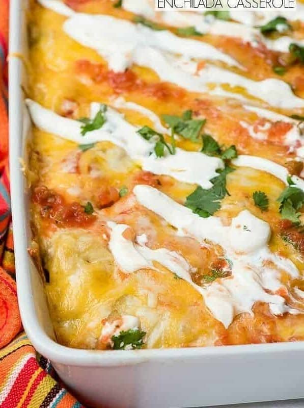 Christmas Breakfast Enchilada Casserole