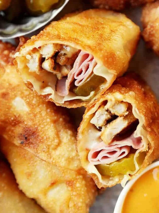 Cuban Sandwich Egg Rolls