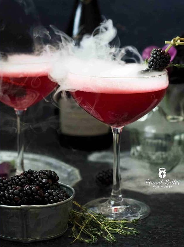 Blackberry Thyme Prosecco Fizz