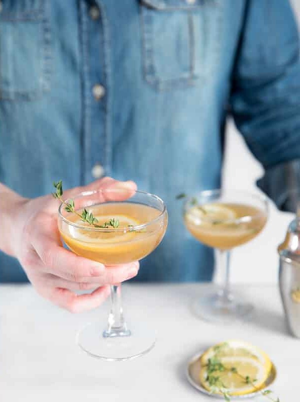 Bourbon and Honey Lemon Fig Cocktail