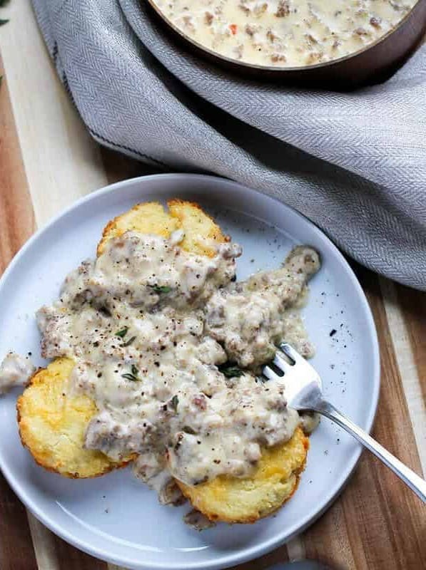 Keto Biscuits and Gravy