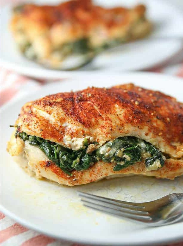 Spinach and Provolone Stuffed Chicken Breast